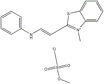 硫酸3-メチル-2-[2-(フェニルアミノ)エテニル]ベンゾチアゾリウムメチル 化学構造式