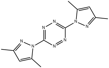 3,6-Bis(3,5-dimethyl-1H-pyrazol-1-yl)-1,2,4,5-tetrazine Structure