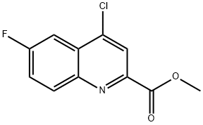 4-クロロ-6-フルオロキノリン-2-カルボン酸メチル 化学構造式