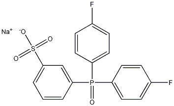 3-[Bis(4-fluorophenyl)phosphinyl]benzenesulfonic acid sodium salt Structure