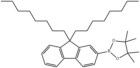 9,9-双-N-辛基芴-2-硼酸嚬哪醇酯 结构式