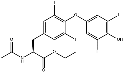 N-乙酰-L-甲状腺素乙酯, 30804-52-5, 结构式