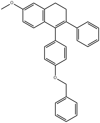 3,4-Dihydro-6-methoxy-2-phenyl-1-[4-(phenylmethoxy)phenyl]naphthalene Structure