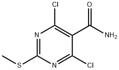 4,6-DICHLORO-2-(METHYLTHIO)PYRIMIDINE-5-CARBOXAMIDE Structure