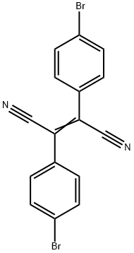 2,3-ビス(4-ブロモフェニル)-2-ブテンジニトリル 化学構造式