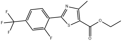 2-[2-氟-4-(三氟甲基)苯基]-4-甲基-5-噻唑羧酸乙酯 结构式