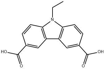 9-ethyl-9H-carbazole-3,6-dicarboxylic acid Struktur