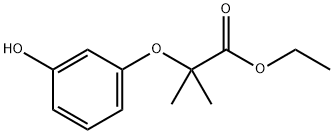 ethyl 2-(3-hydroxyphenoxy)-2-methylpropanoate 化学構造式