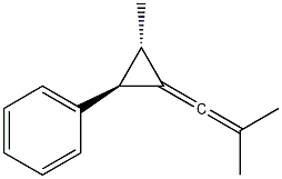 Benzene, (2-methyl-3-(2-methyl-1-propenylidene)cyclopropyl)-, trans- Struktur