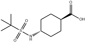 (1r,4r)-4-(1,1-dimethylethylsulfonamido)cyclohexanecarboxylic acid Structure