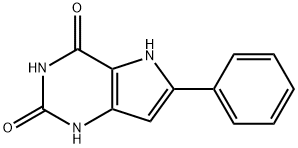 6-フェニル-5H-ピロロ[3,2-D]ピリミジン-2,4-ジオール 化学構造式