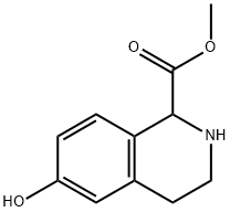 6-ヒドロキシ-1,2,3,4-テトラヒドロイソキノリン-1-カルボン酸メチル 化学構造式