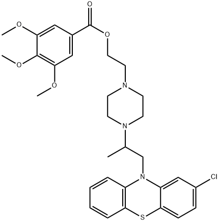 4-[1-[(2-Chloro-10H-phenothiazin-10-yl)methyl]ethyl]-1-piperazineethanol 3,4,5-trimethoxybenzoate Struktur