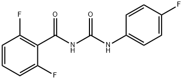 Benzamide, 2,6-difluoro-N-(((4-fluorophenyl)amino)carbonyl)- Struktur