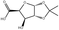 (3AS,5R,6S,6AS)-6-ヒドロキシ-2,2-ジメチル-テトラヒドロフロ[3,2-D][1,3]ジオキソール-5-カルボン酸 化学構造式