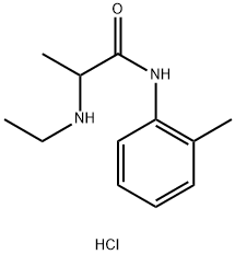2-(Ethylamino)-o-propionotoluidide Hydrochloride Structure