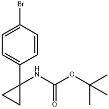 TERT-ブチル N-[1-(4-ブロモフェニル)シクロプロピル]カルバメート 化学構造式