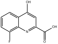 8-Fluoro-4-hydroxyquinoline-2-carboxylic acid Struktur