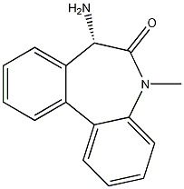 (S)-7-氨基-5-甲基-5H-二苯并[B,D]氮杂卓-6(7H)-酮, 365242-16-6, 结构式