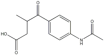4-(4-acetamidophenyl)-3-methyl-4-oxobutanoic acid Struktur