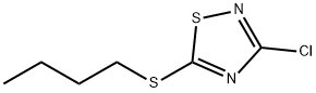 5-(ブチルチオ)-3-クロロ-1,2,4-チアジアゾール 化学構造式