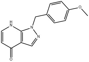 1-(4-メトキシベンジル)-1H-ピラゾロ[3,4-B]ピリジン-4-オール 化学構造式