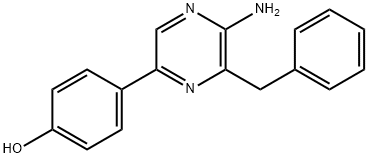 4-(5-amino-6-benzylpyrazin-2-yl)phenol Structure