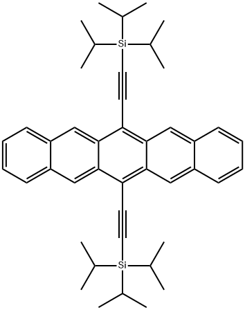 6,13-双(三异丙硅基乙炔基)并五苯, 373596-08-8, 结构式