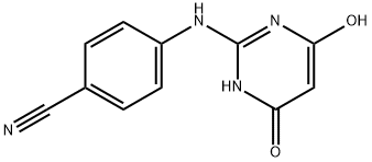 4-((4,6-DIHYDROXYPYRIMIDIN-2-YL)AMINO)BENZONITRILE, 374067-80-8, 结构式