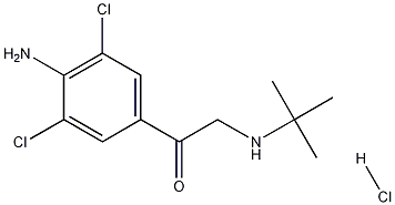 1-(4-氨基-3,5-二氯苯基)-2-叔丁胺乙酮盐酸盐,37845-71-9,结构式