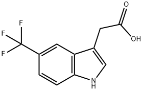 2-(5-トリフルオロメチル-1H-インドール-3-イル)酢酸 化学構造式