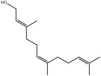 (E,Z)-3,7,11-Trimethyl-2,6,10-dodecatrien-1-ol Struktur