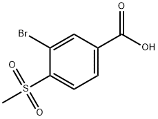 3-ブロモ-4-(メチルスルホニル)安息香酸 化学構造式