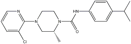 (R)-4-(3-chloropyridin-2-yl)-N-(4-isopropylphenyl)-2-methylpiperazine-1-carboxamide Structure