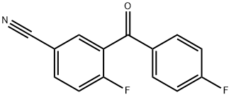 4-氟-3-(4-氟苯甲酰基)苯腈 结构式
