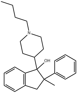 1-(1-丁基-4-哌啶基)-2-甲基-2-苯基-1-茚满醇,3977-79-5,结构式