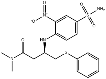 (R)-N,N-Dimethyl-3-[(2-nitro-4-sulfamoylphenyl)amino]-4-phenylsulfanylbutanamide Structure
