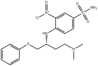 4-[[(R)-3-Dimethylamino-1-[(phenylsulfanyl)methyl]propyl]amino]-3-nitrobenzenesulfonamide Structure