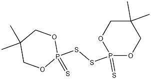 Bis(5,5-dimethyl-2-thioxo-1,3,2-dioxaphosphorinan-2-yl)disulfide Struktur
