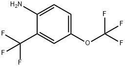 4-(トリフルオロメトキシ)-2-(トリフルオロメチル)アニリン 化学構造式