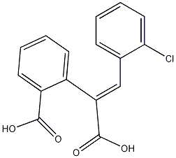 Benzeneacetic acid, 2-carboxy-alpha-((2-chlorophenyl)methylene)-, (E)- 结构式