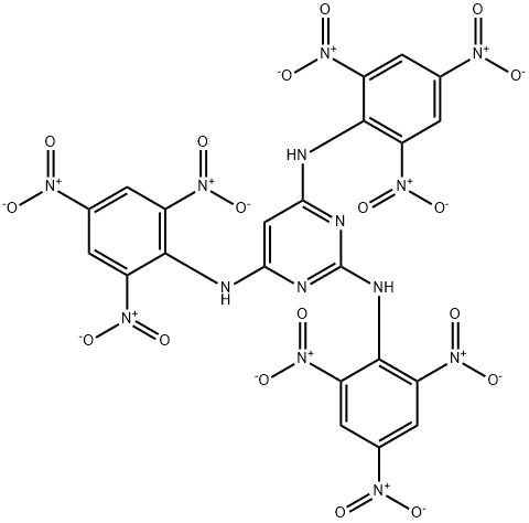 N,N',N''-Tris(2,4,6-trinitrophenyl)-2,4,6-pyrimidinetriamine 结构式
