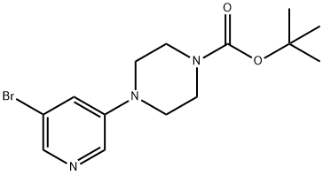 1-BOC-4-(5-溴吡啶-3-基)哌嗪 结构式