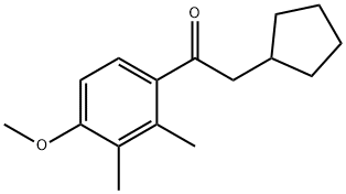 2-cyclopentyl-1-(4-methoxy-2,3-dimethylphenyl)ethanone Structure