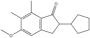 2-环戊基-2,3-二氢-5-甲氧基-6,7-二甲基-1H-茚-1-酮, 41715-83-7, 结构式