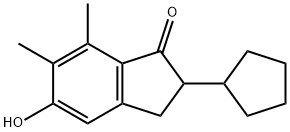 2-环戊基-5-羟基-6,7-二甲基-2,3-二氢-1H-茚-1-酮, 41715-84-8, 结构式