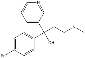 a-(4-Bromophenyl)-a-[2-(dimethylamino)ethyl]-3-pyridinemethanol 化学構造式