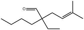 2-butyl-2-ethyl-5-methylhex-4-enal Structure