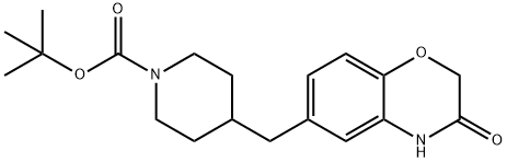 TERT-BUTYL 4-((3-OXO-3,4-DIHYDRO-2H-BENZO[B][1,4]OXAZIN-6-YL)METHYL)PIPERIDINE-1-CARBOXYLATE Struktur