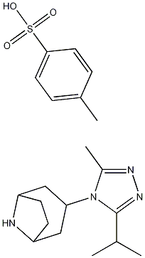 3-(3-异丙基-5-甲基-4H-1,2,4-三唑-4-基)-8-氮杂双环[3.2.1]]辛烷对甲苯磺酸盐, 423165-08-6, 结构式
